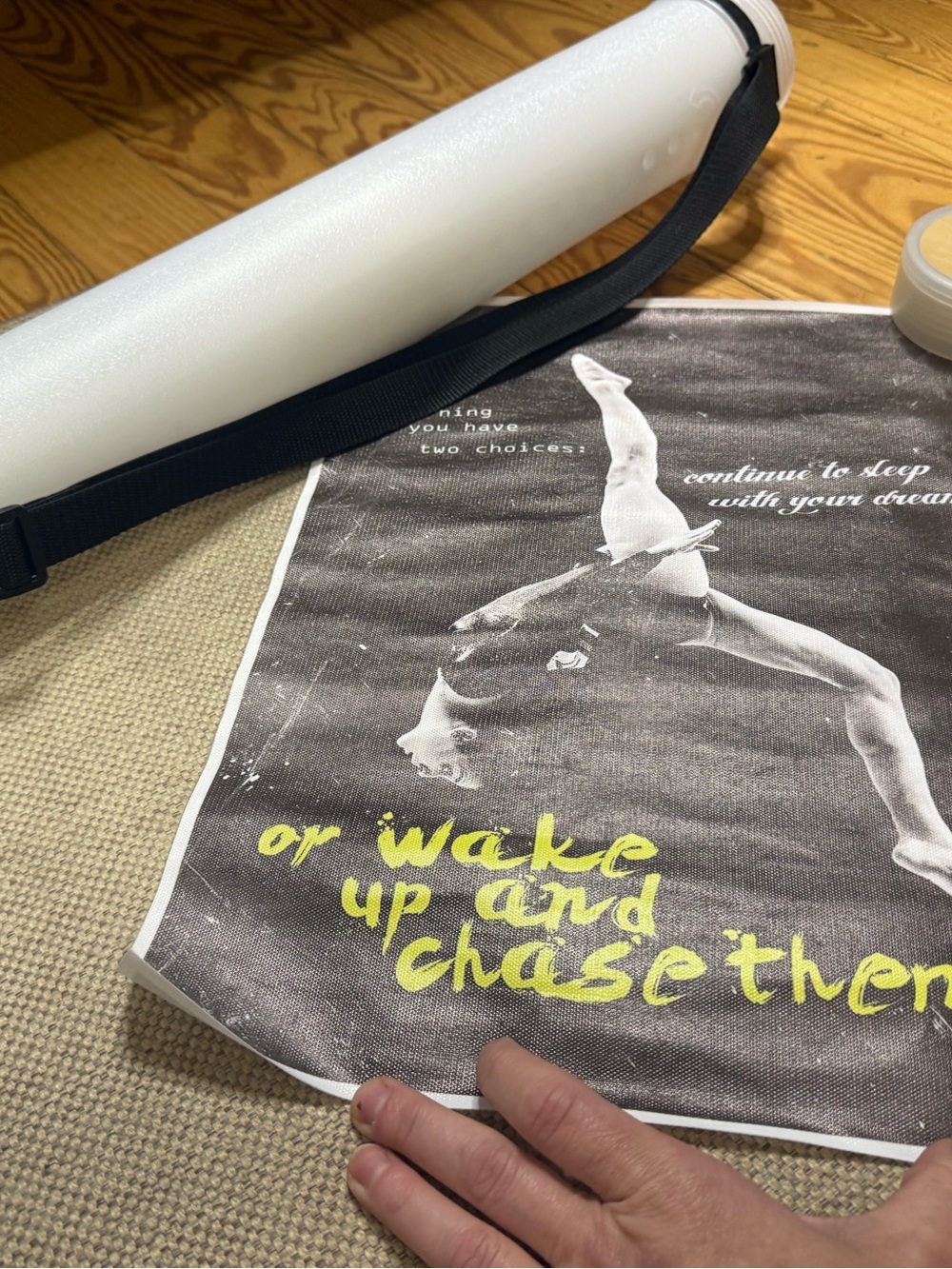 (New) Black and White Gymnastics Motivational Poster on heavy Vinyl & Art tube
